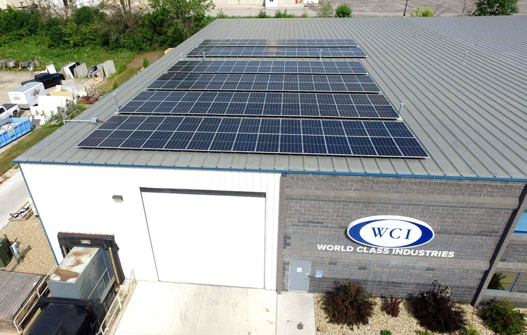 Business in Iowa with Solar Panels